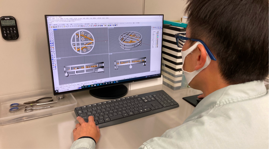 CADで作られた立体デザイン